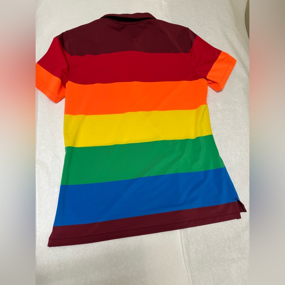 🟠⛳️G/FORE Rainbow Stripe Polo Shirt ⛳️🔴 - Picture 2 of 8